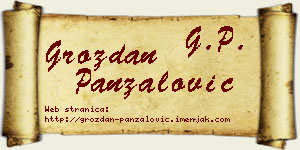 Grozdan Panzalović vizit kartica